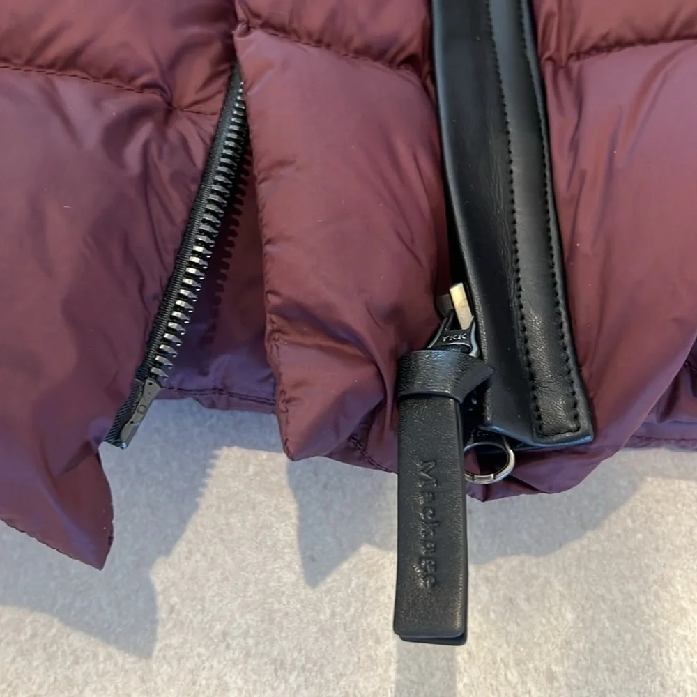 Mackage Convertible Down Coat With Leather Trim! - Picture 10 of 11